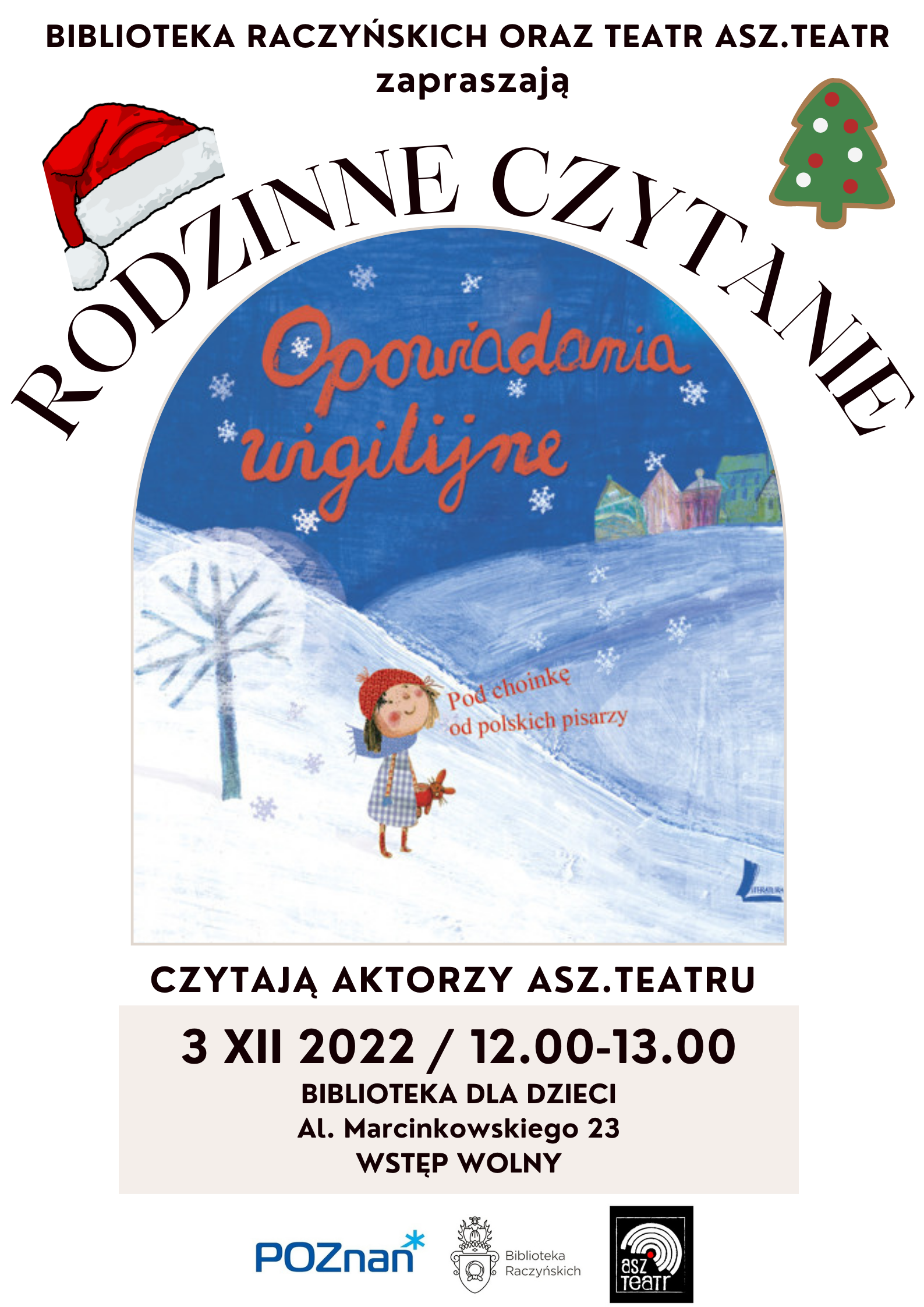 plakat wydarzenia: okładka książki, z dziewczyną na tle zaśnieżonego krajobrazu