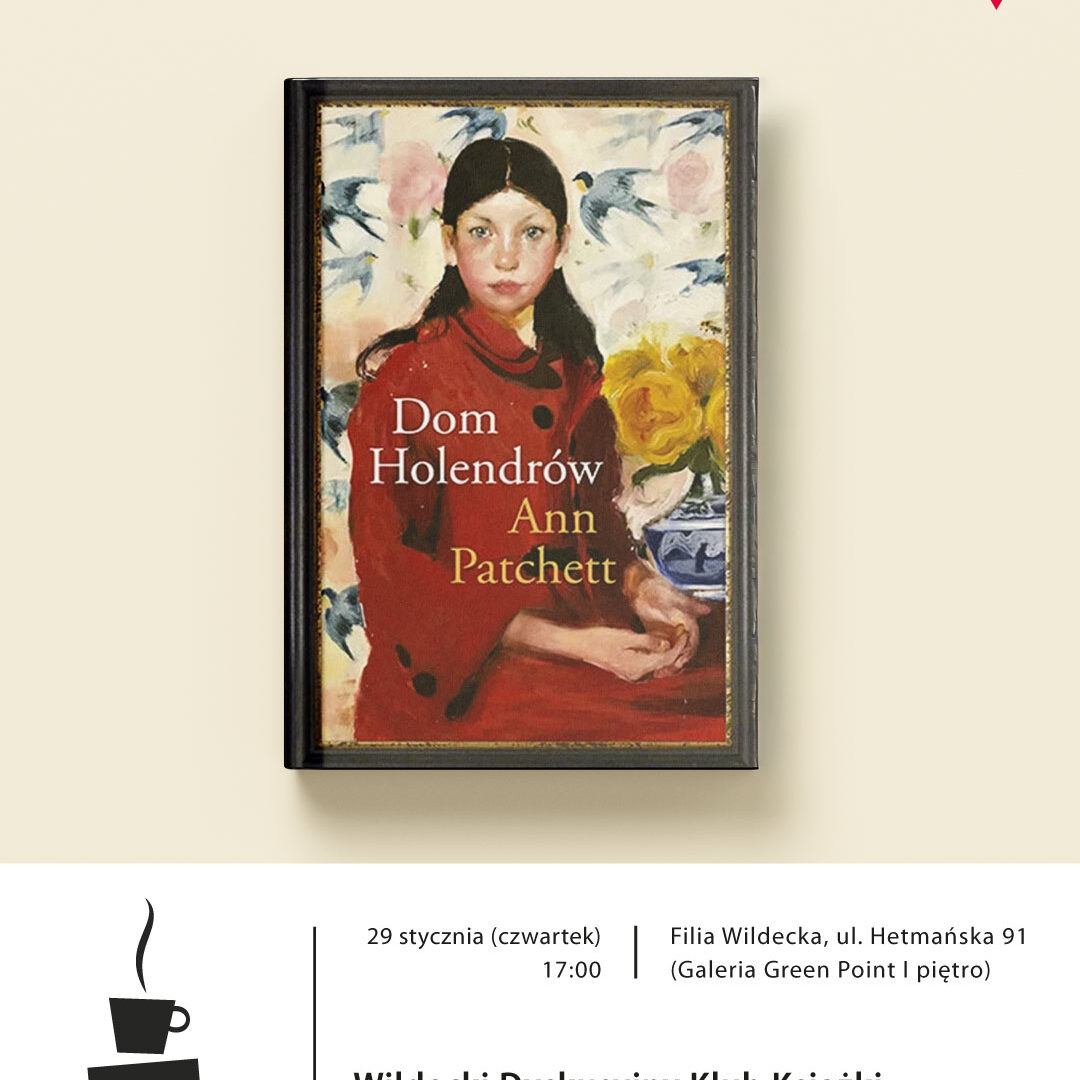 Post zapowiadający spotkanie, na okładce książki malowany portret dziewczynki