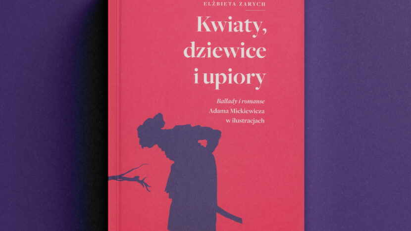 Obrazek do wydarzenia. Okładka książki, na różowym tle zarys fioletowej, zgarbionej postaci