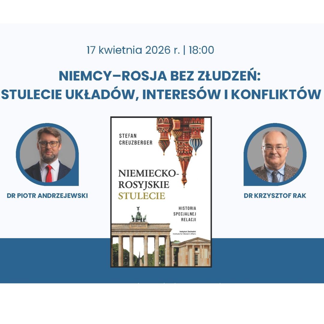 Obrazek do wydarzenia, tytuł i data spotkania podane we wpisie, fotografie autorów i okładka książki z wizerunkiem Kremla i Bramy Brandenburskiej