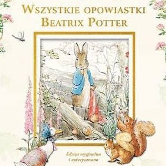Obrazek do wydarzenia, fragment okładki książki z barwną ilustracją przedstawiającą królika w ogródku.
