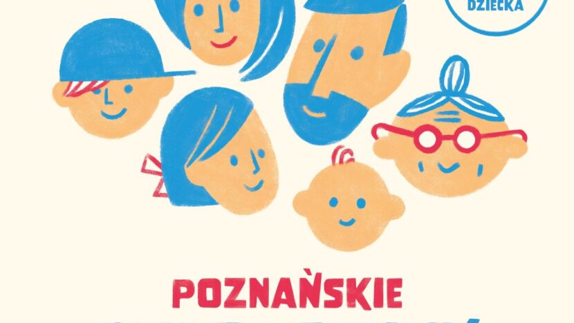 Obrazek do wydarzenia, na jasnym tle narysowane głowy ludzi w różnym wieku, dzieci, niemowlaka, rodziców i seniorki. Wszyscy mają niebieskie włosy.
