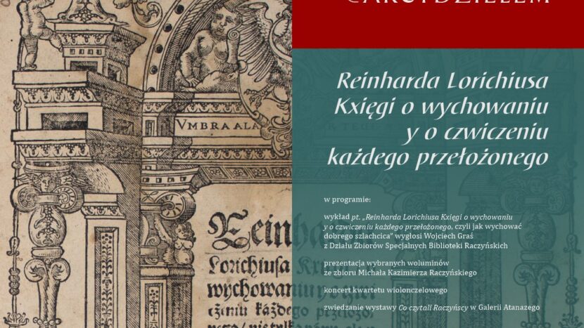Obrazek do wydarzenia. Fragment karty tytułowej, zdobionej ryciną, widać fragment portalu, kolumny, rysunki rzeźb. W pozostałej części informacje o spotkaniu podane we wpisie.