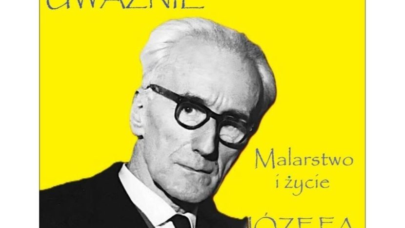 Obrazek do wydarzenia. Na żółtym tle fotografia Józefa Czapskiego, starszy mężczyzna w okularach.