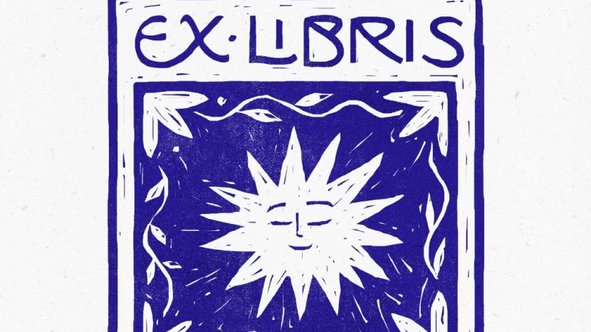 Obrazek do wydarzenia, grafika przedstawiająca słońce na fioletowym tle, powyżej napis Exlibris.