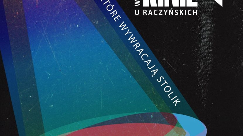 grafika cyklu: nakładające się na siebie kręgi czerwonego, niebieskiego, zielonego światła, tworzą okręgi przypominające blaty wprawionego w ruch stolika